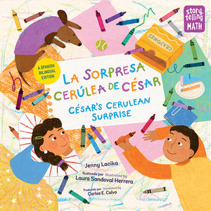 Book cover of 'La Sorpresa Cerálea de César' with colorful illustrations and text.